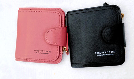 Girls Zipper Short Buckle Coin Purse Clutch Money Bag Wallets